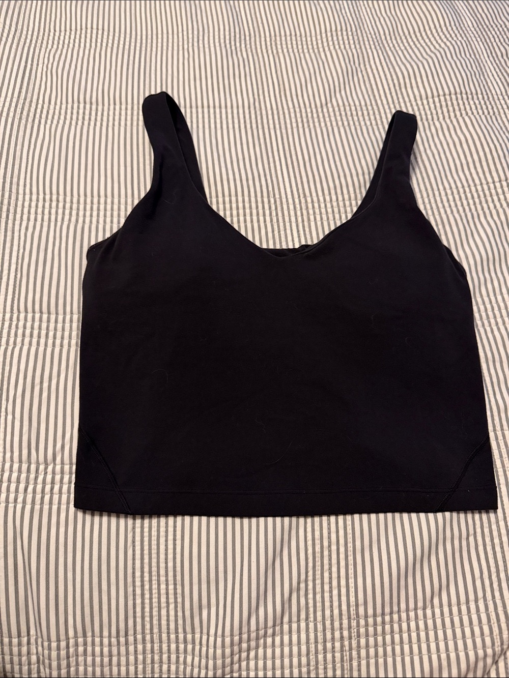lululemon athletica Black Cropped Tank Top
